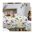 Mardi Gras Tablecloth Decoration Tablecloths, Purple Green Yellow Table Covers, Waterproof Table Cover for Dinner Kitchen Party Holiday Decor 60"x 84" Oblong/Rectangle