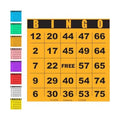 100 Bingo Cards, Large 4.5 x 4.5 Inch, Paper Bingo Sheets, Orange