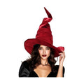 Ultrafun Women's Large Ruched Witch Hat Halloween Black Witch Wizard Hat Costume Accessory Adult
