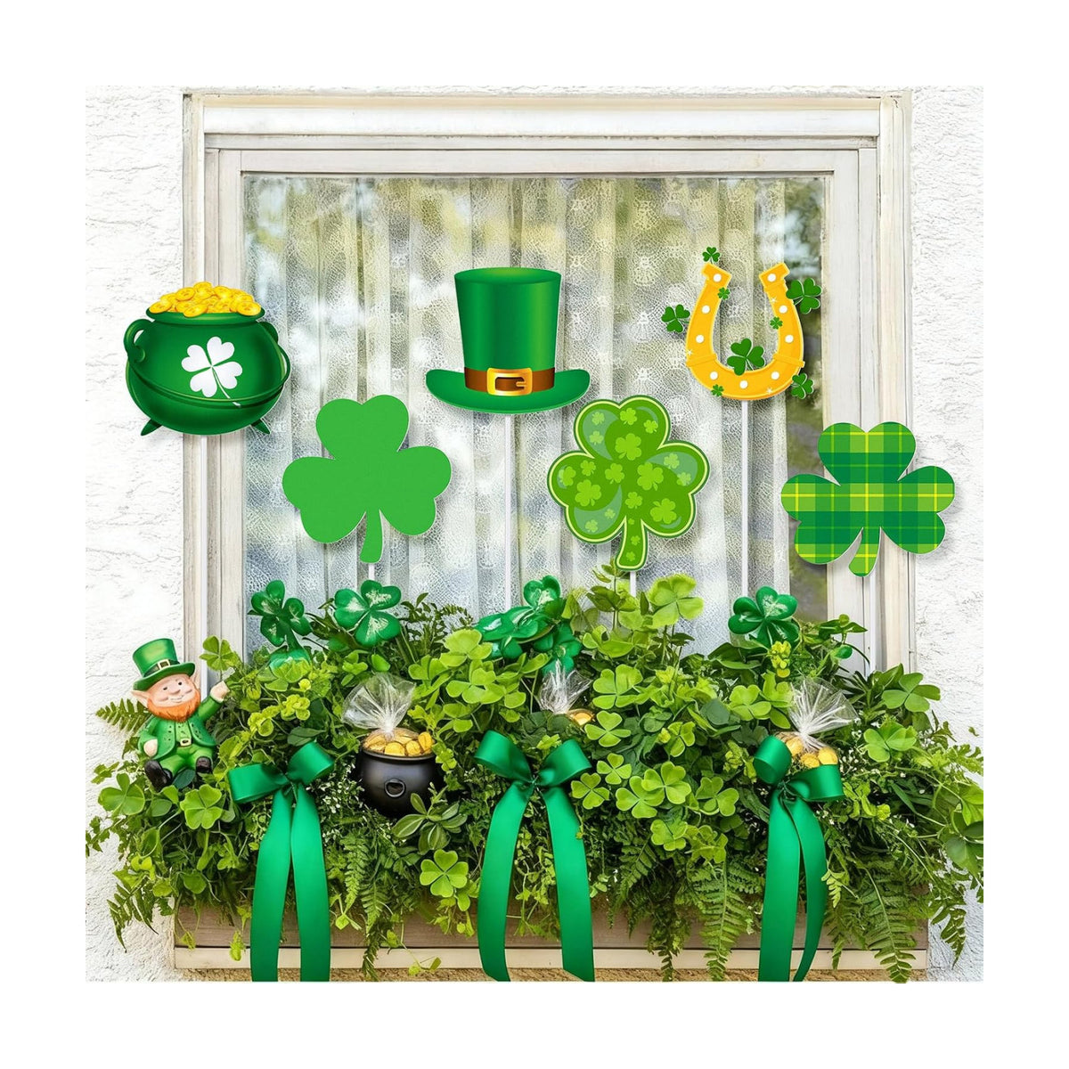 Pickmesh 6 Pcs 12" Fall Football Outdoor Decor Metal Football Garden Stake