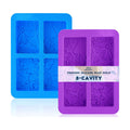 HKNMTT 2Pcs Soap Molds Silicone 3D Rectangle Flower Pattern Silicone Mold