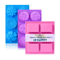 HKNMTT 3Pcs Soap Molds 6-Cavity Multi-Design Silicone Mold for DIY Craft