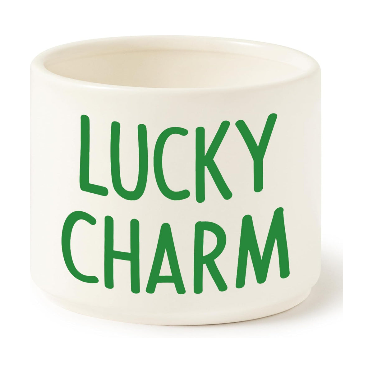 St Patrick’s Day Candy Dish - Mini Ceramic Candy Bowl Tiered Tray Decor, St. Patrick Snack Serving Bowl Party Favor Desktop Decoration for Home Kitchen Classroom (Lucky Charm)