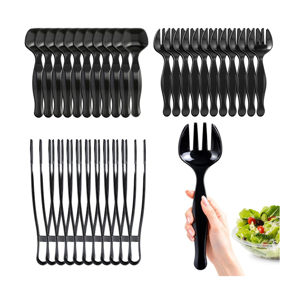 36 Pcs 9 Inch Plastic Serving Utensils Set, for Large Party