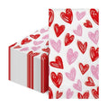 100Pcs Valentine's Day Disposable Napkins for Bathroom Guest Use - Heart Paper Napkins