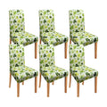 St Patricks Day Chair Covers Set of 6, Green Four Leaf Clover Dining Chair Covers, Elastic Removable Washable Dining Chair Covers for St. Patricks Day Kitchen Dining Room Holiday Party Decor
