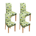 St Patricks Day Chair Covers Set of 4, Green Four Leaf Clover Dining Chair Covers, Elastic Removable Washable Dining Chair Covers for St. Patricks Day Kitchen Dining Room Holiday Party Decor