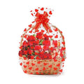 10 Sets Large Valentines Cellophane Bags(20x28 Inch) with Pull Bows Red Heart Gift Goodie Basket Stocking Stuffers Wrap Valentine Day Galentines Party Decorations Favors Supplies Holiday Baggies