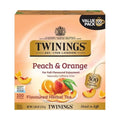 Twinings Peach & Orange Herbal Tea Individually Wrapped Bags, 100 Count (Pack of 1), Juicy & Fruity, Naturally Caffeine-Free, Enjoy Hot or Iced, 100 Teabags