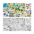 Giant Football Coloring Tablecloth for Kids,Large Coloring Posters for Kids Art Craft Home Birthday Party Supplies 30 x 72 Inch