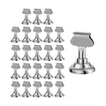 Urban Deco 24 Pieces Table Card Holder Place Card Holders 1.7 inches Gold Steel Card Holders for Photos, Food Signs, Memo Notes, Weddings, Restaurants, Birthday(Silver 24PK)