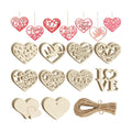80PCS Wooden Heart Ornaments to Paint Valentine's Day Craft,10 Styles DIY Blank Unfinished Wood Heart Cutouts Ornament for Crafts Spring Tree Hanging Decorations Love