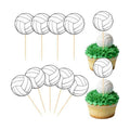 Hooqict 40Pcs Volleyball Cupcake Toppers Sport Ball Birthday Cake Topper Decorations Cupcake Picks for Kids Girls Boys Volleyball Themed Baby Shower Birthday Party Decorations Supplies