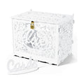 Jolik DIY Wedding Card Box, Large Rustic Locking Money Box Holder for Wedding Reception, Gift Card & Envelope Storage, Anniversary & Birthday Party Decoration
