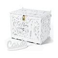 Jolik Rustic Wedding Card Box with Sign,Bride and Groom Locking Gift Collection Money Holder for Wedding Reception & Party Decor, Gift Card & Envelope Storage, Anniversary & Birthday Party Decoration