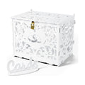 Jolik DIY Wedding Card Box with Lock, Large Money Box Holder with Card Sign for Wedding Reception, Gift Card & Envelope Storage, Anniversary & Birthday Party Decoration