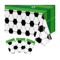 3 Pcs Soccer Table Cloth 54 x 108 Inches Disposable Plastic Rectangular Tablecloth Soccer Birthday Party Decorations Sports Theme Party Table Covers for Boys Sports Theme Birthday Supplies