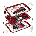 Rtteri 3 Pcs Christmas Serving Trays and Platters 13 x 10 Inch Reusable Red and Black Plastic Christmas Platter Rectangle Buffalo Plaid Xmas Tree Candy Serving Dishes Plates for Holiday Party Decor