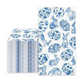 Whaline 40 Pcs Easter Guest Napkins Paper Napkins Blue White Chinoiserie Bunny Rabbit Egg Floral Disposable Bathroom Hand Towels for Spring Bridal Baby Shower Party Dinner Table Supplies