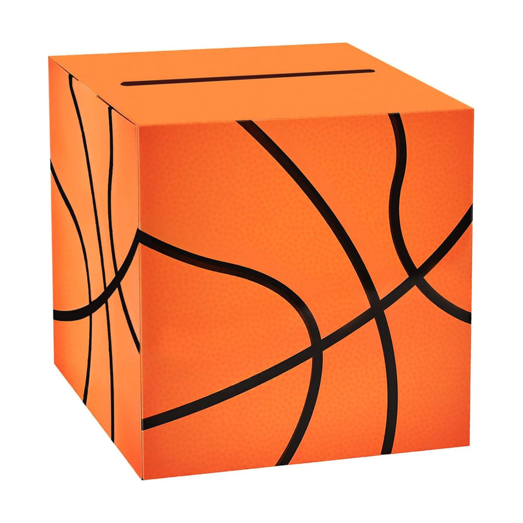 Basketball Card Box Sports Party Favors Post Box Cardboard Receiving Money Holder for Basketball Theme Wedding Reception, Baby Showers, Anniversary, Birthday Party, Table Centerpiece Decorations
