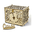 Jolik Wedding Card Box with Sign – Large Rustic Wedding Money Box Holder, DIY Envelop Gift Card Shadow Boxes for Wedding Reception, Anniversary, Graduation, and Birthday Parties (Yellow)