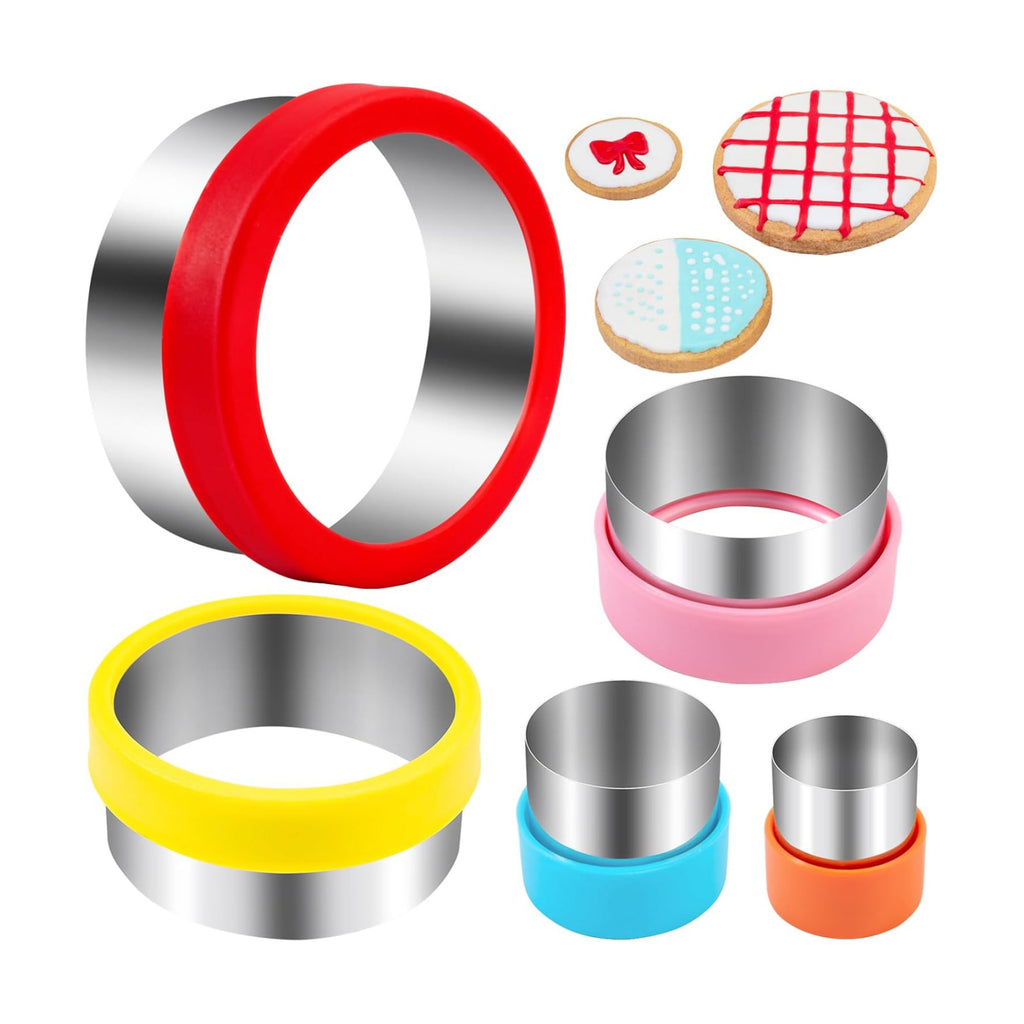 Nifogo Round Circle Cookie Cutter 5 Pcs