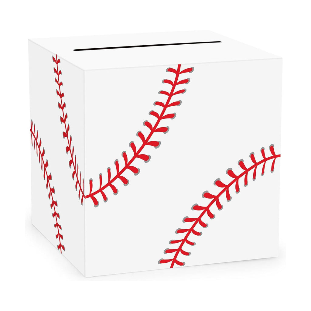 Hxezoc Baseball Card Box Sports Party Favors Post Box Cardboard Receiving Money Holder for Baseball Theme Wedding Reception, Baby Showers, Anniversary, Birthday Party, Table Centerpiece Decorations