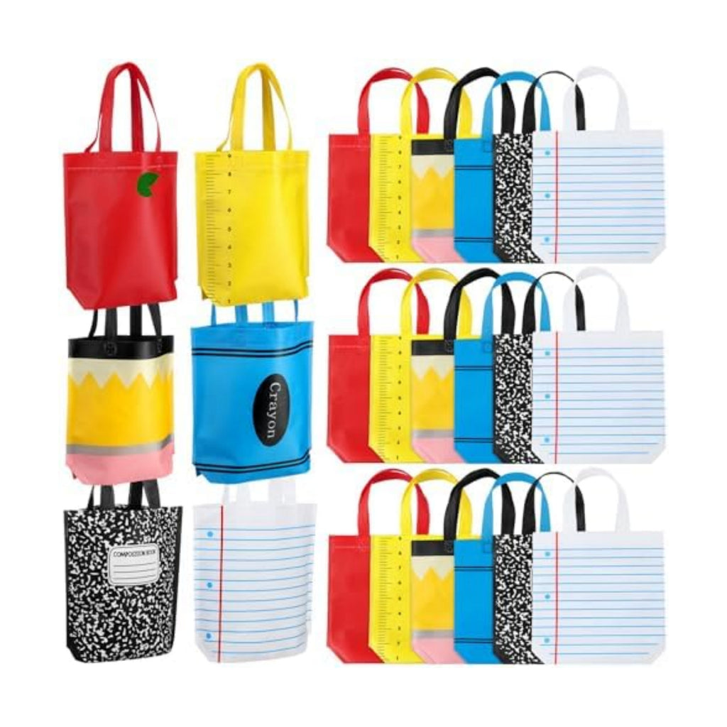 Hosuly 24 Pcs Back to School Gift Bags School Tote Bags Bulk