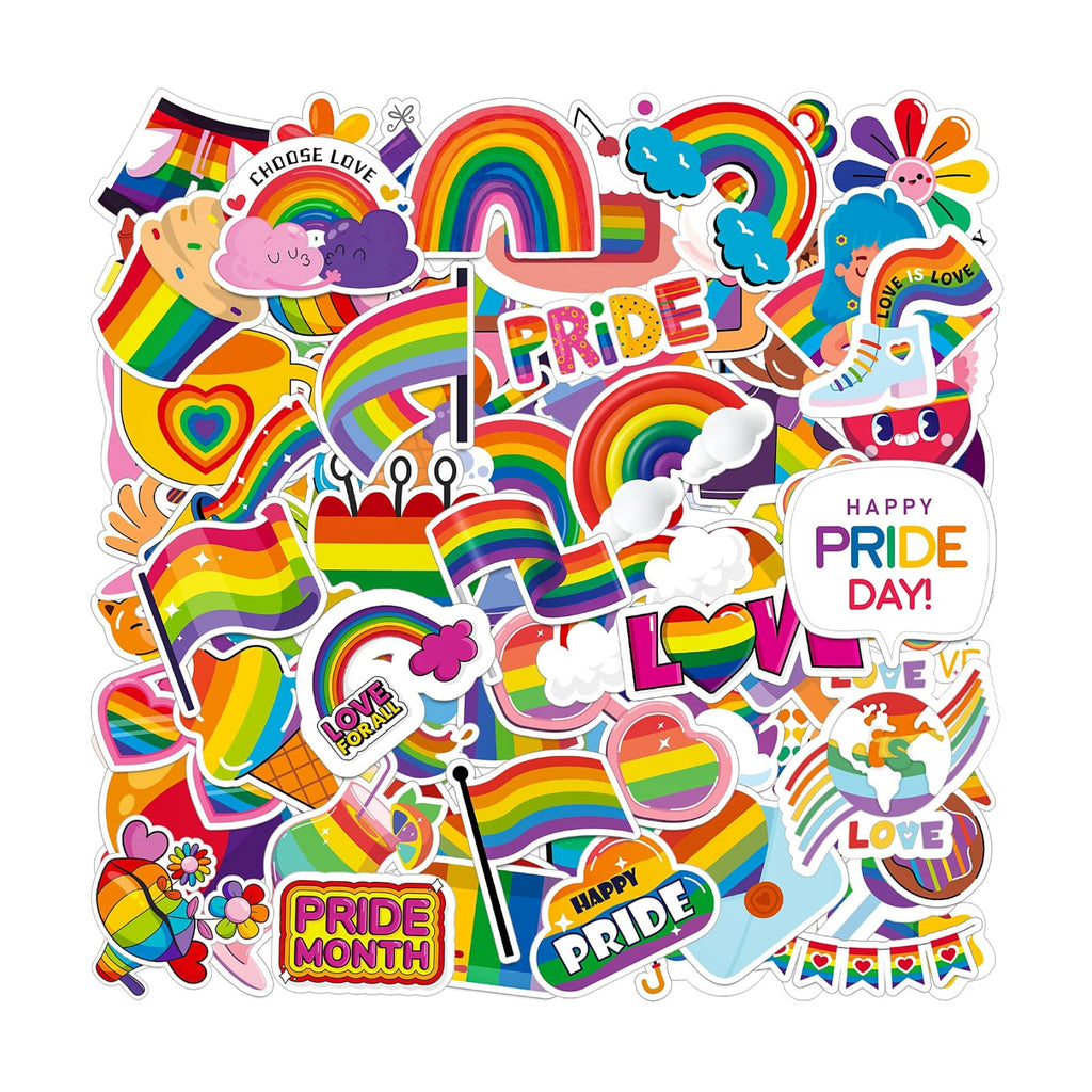 HSHFAMIIY Pride Stickers,100Pcs Pride Accessories, Gay Stickers