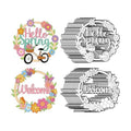 Sereliy 24 Pcs Spring Coloring Wreath Crafts, Color Your Own Flower Crafts, DIY Paper Wreath for Spring Home Activities Games. (Spring.24)