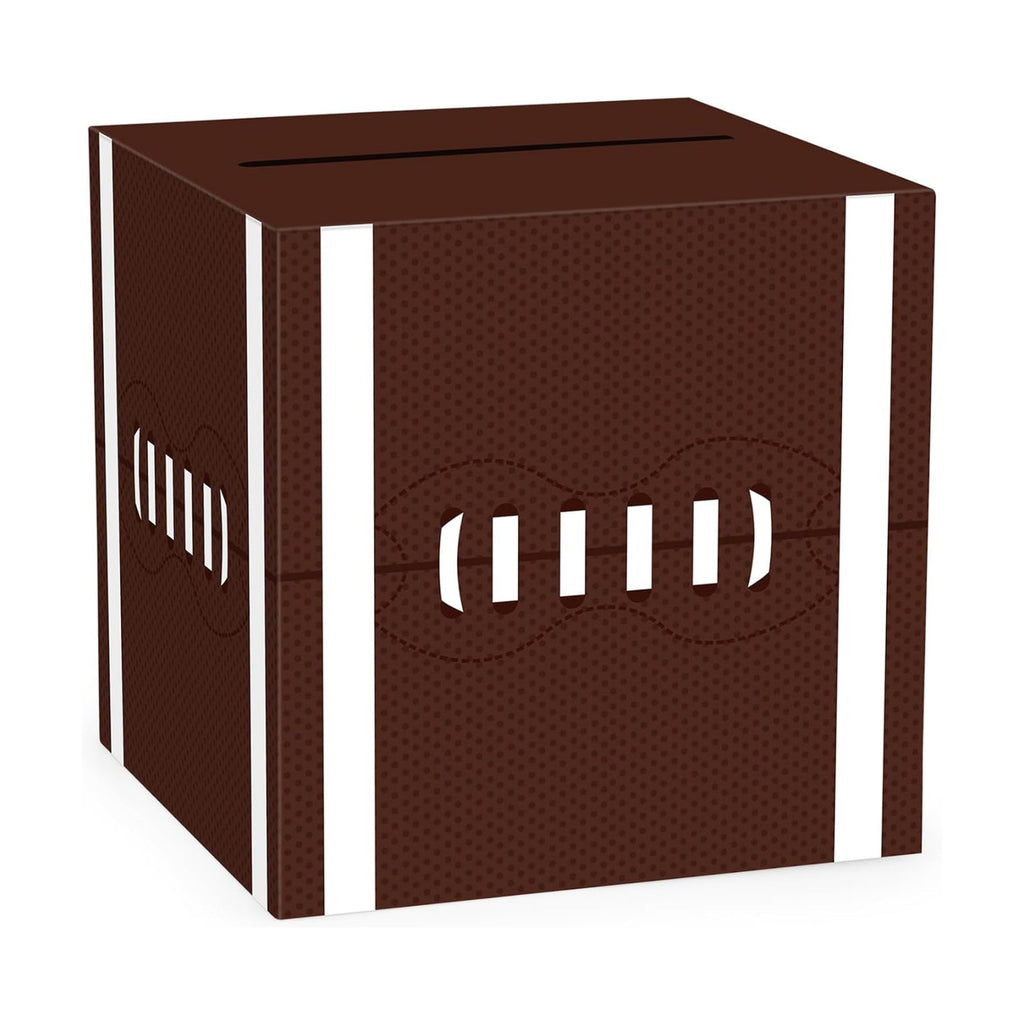 Hxezoc Football Card Box Sports Party Favors Post Box Cardboard Receiving Money Holder for Football Theme Wedding Reception, Baby Showers, Anniversary, Birthday Party, Table Centerpiece Decorations