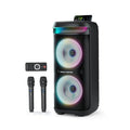 GKD60 Karaoke Machine with 2 Wireless Microphones for Adults, Portable Bluetooth Party Speaker, 500W Peak Power PA System with LED Disco Lights, 6.5'' Speaker Big Sound, 8000mAh Battery for Outdoor