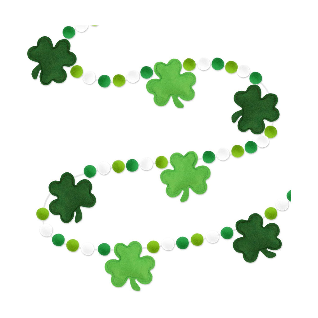 St Patricks Day Decorations Felt Pompom Banner Pre-Assembled