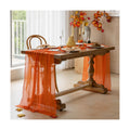 10Pcs Fall Orange Cheesecloth Table Runner 120 Inch Party Boho Home Decor