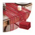 Artoid Mode 3-Pack Pearl Red Gauze Table Runner 10FT Home Decor