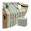 Artoid Mode 6-Pack Pearl Sage Green Gauze Table Runner 10FT Home Decor