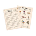 30Pcs 70th Birthday Party Games, 1956 Quiz & Guess the Price Game Cards