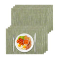 Bloss Green Placemats Set of 6-12x18 Inch Washable Easy to Clean Table Mats