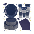 350 Pcs Navy Blue Plates and Napkins Blue Party Supplies Serve 50 Guest