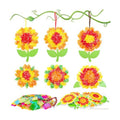 Fennoral 12 Pack Sunflower Craft Kit for Kids Make You Own Sunflower Poke in Art and Crafts DIY for Boys Girls Summer Classroom Art Activities Birthday Gifts Party Decoration
