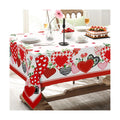 Valentine's Day Tablecloth Decoration Tablecloths, Pink Rose Rosette Butterfly Table Covers, Waterproof Table Cover for Dinner Kitchen Party Holiday Decor 60"x 84" Oblong/Rectangle