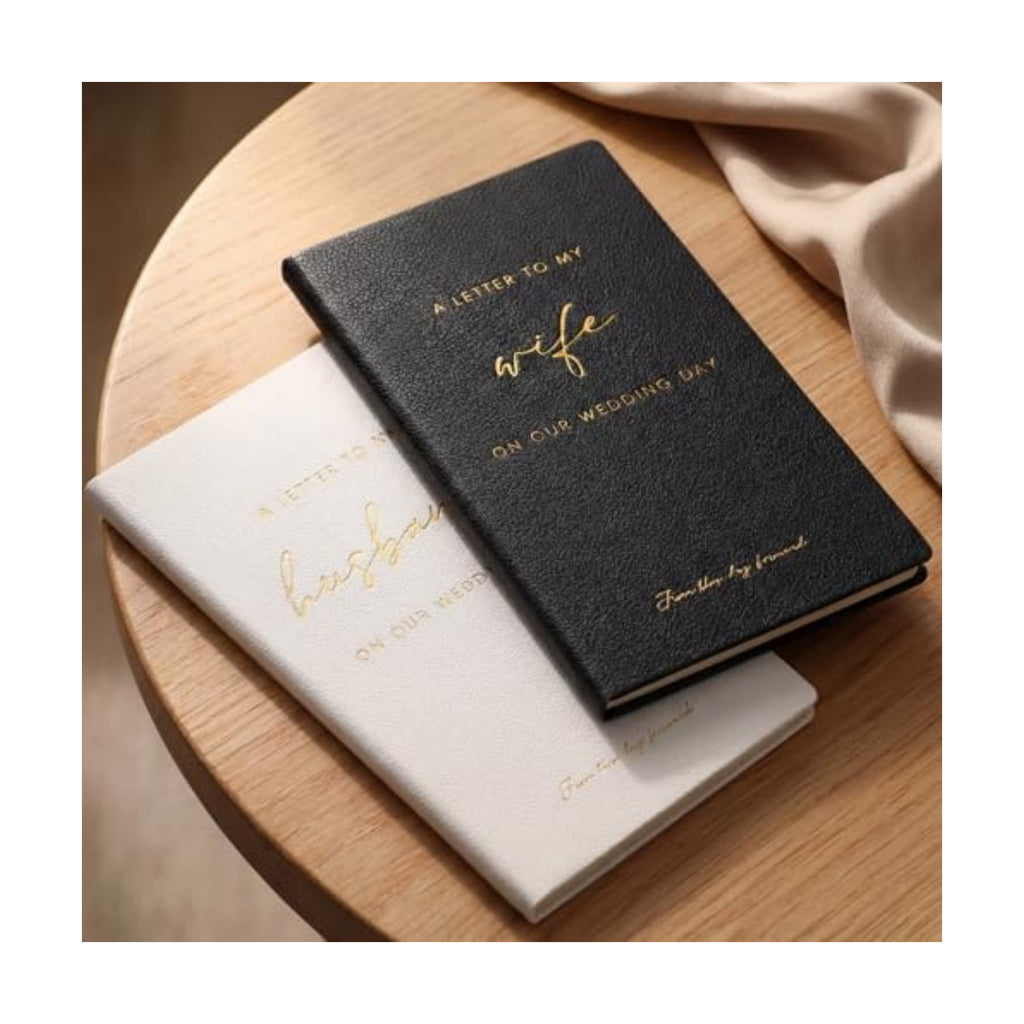 2 Set Wedding Vow Books with Soft Cover to My Husband Wife Vow Books with Gold Foil Bride and Groom Notebook 40 Lined Pages Wedding Gifts for Bridal Shower Newly Engaged Couple Essential