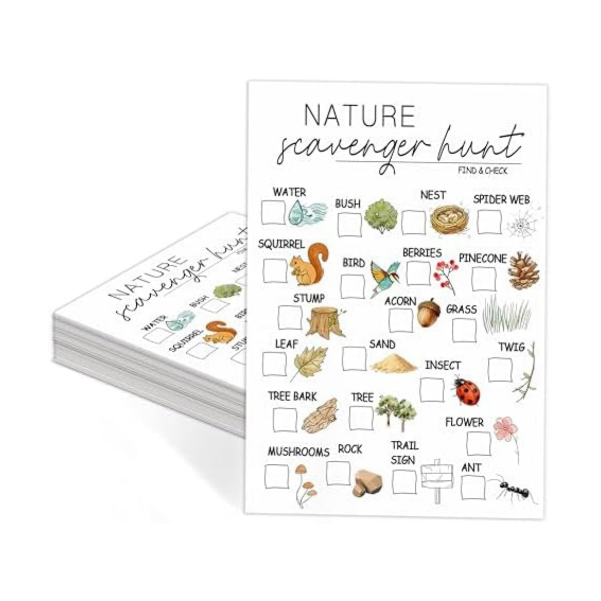 Nature Scavenger Hunt Cards for Road Trips and Camping-1