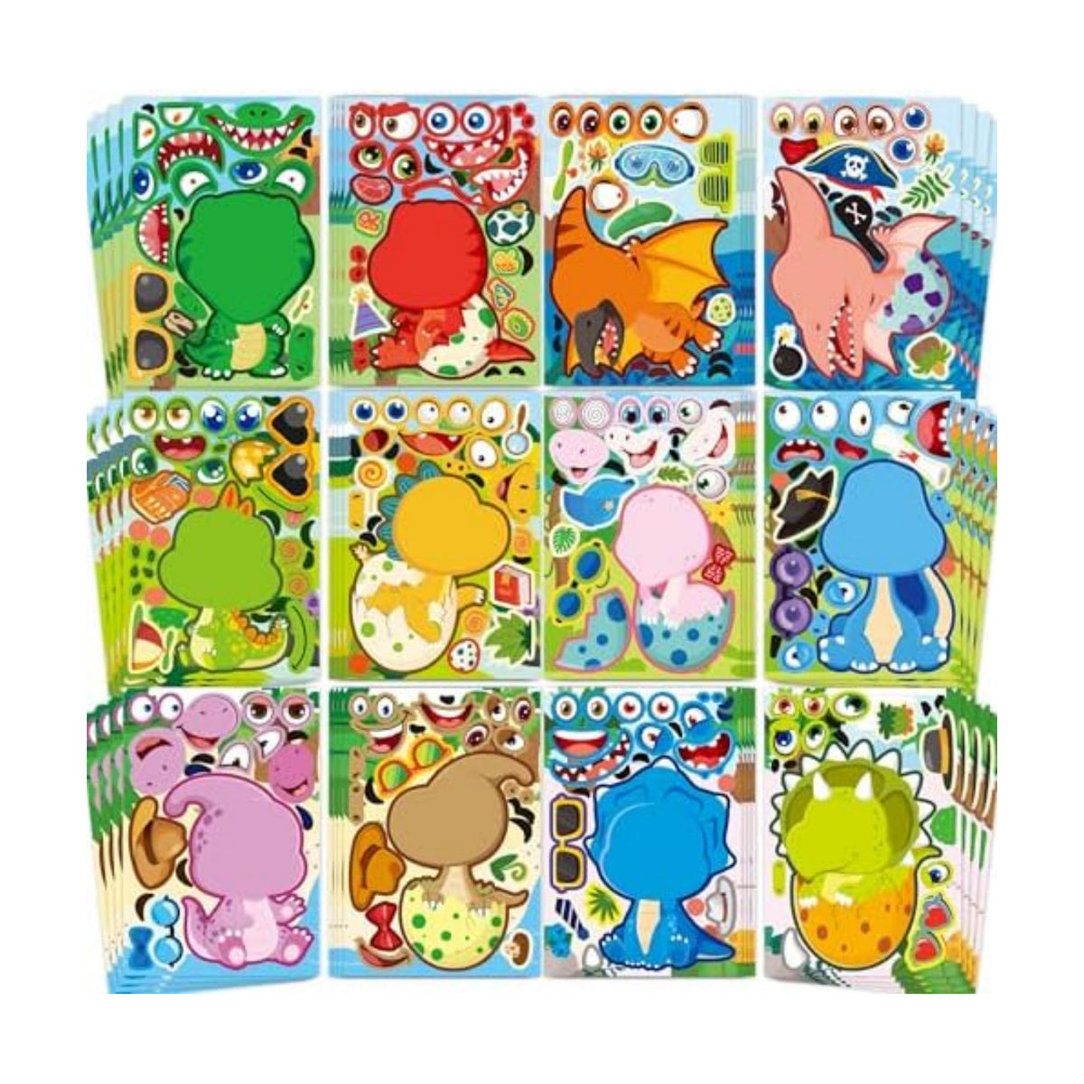 Dinosaur Stickers 48 Sheets Dino Party Favors Birthday Decorations