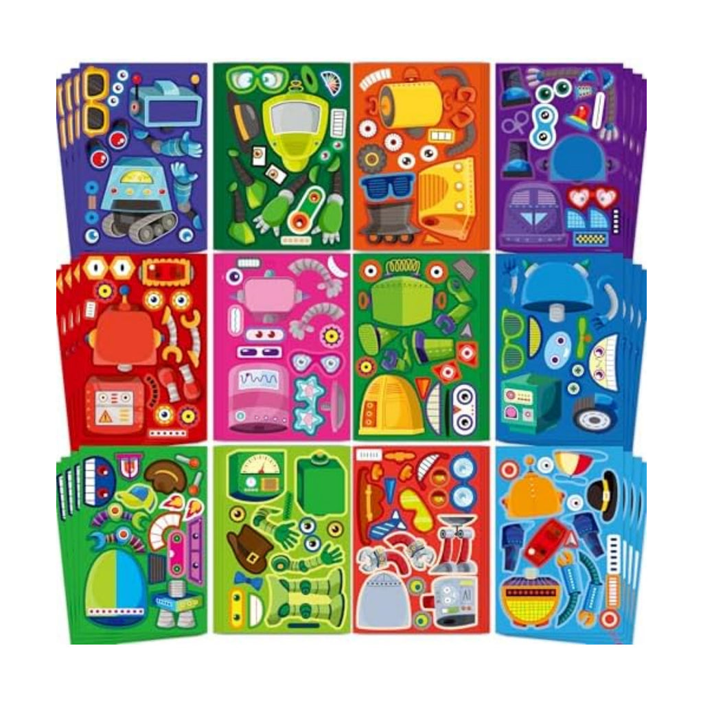 Robot Stickers 48 Sheets Robot Party Favors Birthday Decorations