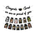 Graduation Decorations 2026 Party Supplies, Pre-strung K-12th Grade Photo Banner, Congrats Grad Class of 2026 We Are So Proud of You