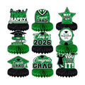 Graduation Decorations Class of 2026, Centerpieces for Tables, Congrats Grad Honeycomb Table Toppers, Graduation Party Supplies, Green