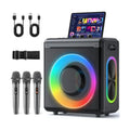 Karaoke Machine, 3 Wireless Rechargeable Microphones, 200W Speaker