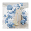 Dusty Blue Balloons Arch Kit, 124pcs Blue White Balloons