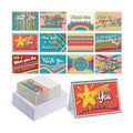 AmazingSpark 120 Pack Thanks You/Happy Birthdays Cards with Envelopes Bulk 12 Designs 4.8 x 6.8'' Assorted Postcards Notes for Business Birthday Back to School Gifts(Macaron,Thank You,120 Kit)